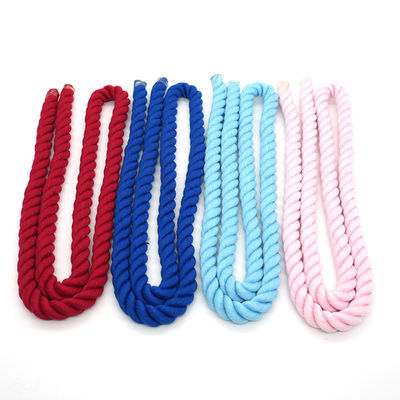 13 mm Corde en coton à trois brins en couleurs mixtes, courroie de chien, corde d'escalade