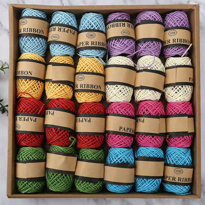 Corde en papier couleur de 2 mm Corde en papier artisanal DIY écologique de 10 m