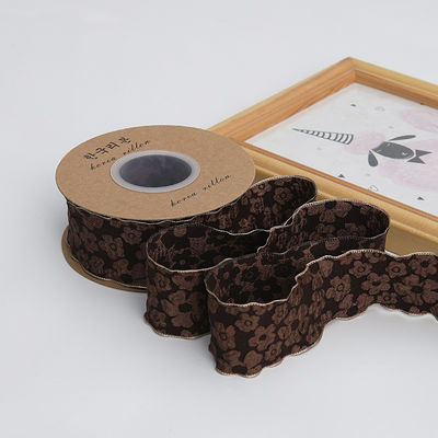 Rideaux de dentelle en forme de fleurs en relief de 25 mm en polyester
