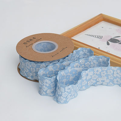 Rideaux de dentelle en forme de fleurs en relief de 25 mm en polyester