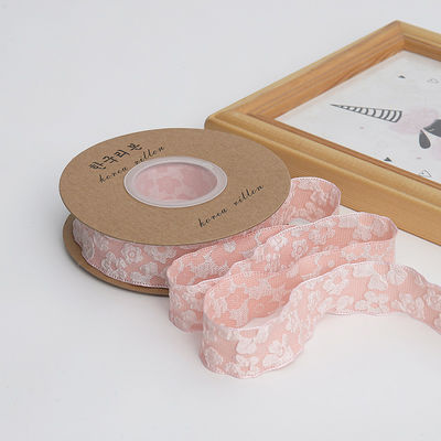 Rideaux de dentelle en forme de fleurs en relief de 25 mm en polyester