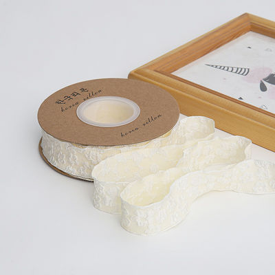 Rideaux de dentelle en forme de fleurs en relief de 25 mm en polyester