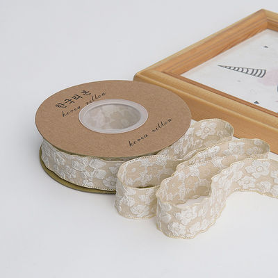 Rideaux de dentelle en forme de fleurs en relief de 25 mm en polyester