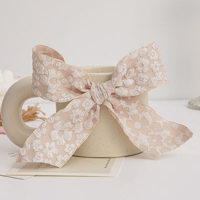 Rideaux de dentelle en forme de fleurs en relief de 25 mm en polyester