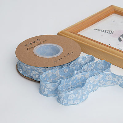 Rideaux de dentelle en forme de fleurs en relief de 25 mm en polyester