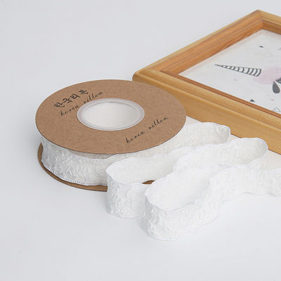 Rideaux de dentelle en forme de fleurs en relief de 25 mm en polyester