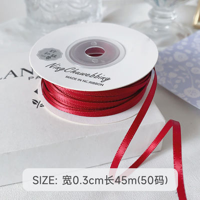 3mm polyester ruban satiné double face haute densité satin finition poly ruban