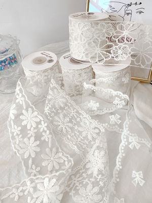 Ruban en dentelle de polyester de 65 mm pour la décoration de mariage et l'emballage des cadeaux