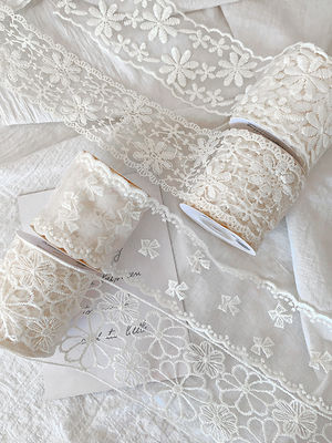 Ruban en dentelle de polyester de 65 mm pour la décoration de mariage et l'emballage des cadeaux