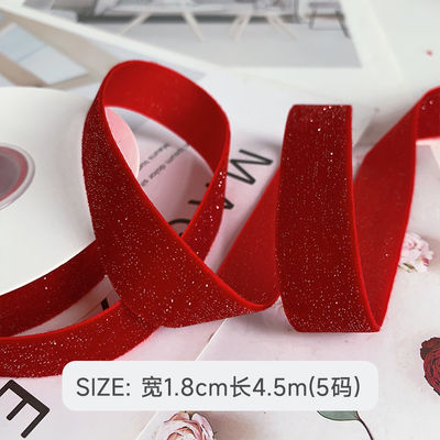 Ligne de velours brillant 6 mm-38 mm Ligne de velours rouge profond doux