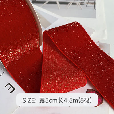 Ligne de velours brillant 6 mm-38 mm Ligne de velours rouge profond doux