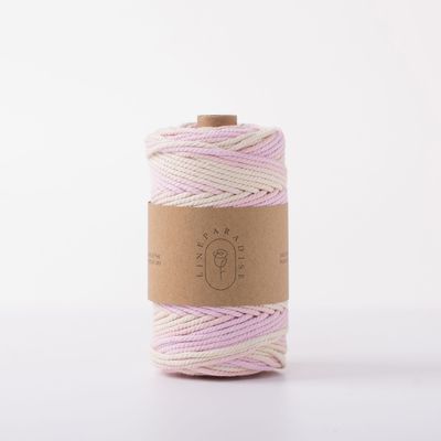 ISO9001 Corde de coton à tresses solides colorée de 3 mm en macrame tordu