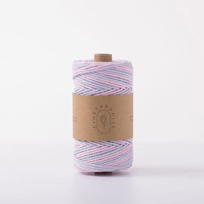 ISO9001 Corde de coton à tresses solides colorée de 3 mm en macrame tordu