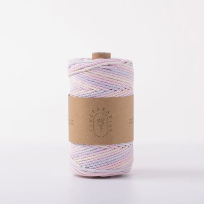 ISO9001 Corde de coton à tresses solides colorée de 3 mm en macrame tordu