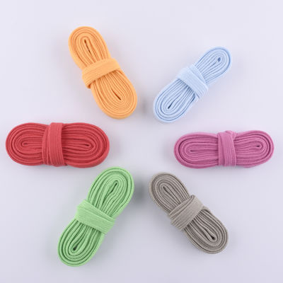 Cordon en coton tressé plat de 12 mm ISO14001 Cordon en macramé coloré