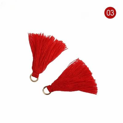 Tassel de coton coloré 3 cm Décoration de vêtements Tassels de fil de coton
