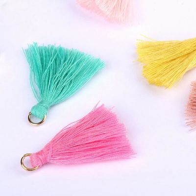 Tassel de coton coloré 3 cm Décoration de vêtements Tassels de fil de coton