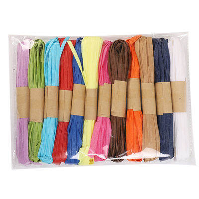 Corde en papier écologique de 10 m bleu foncé, câble Raffia tordu ISO9001