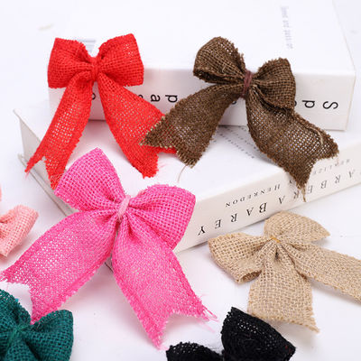 8cm*11cm Jute Ruban à la flèche Rose verte décorative en écharpe