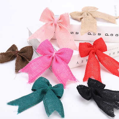 8cm*11cm Jute Ruban à la flèche Rose verte décorative en écharpe