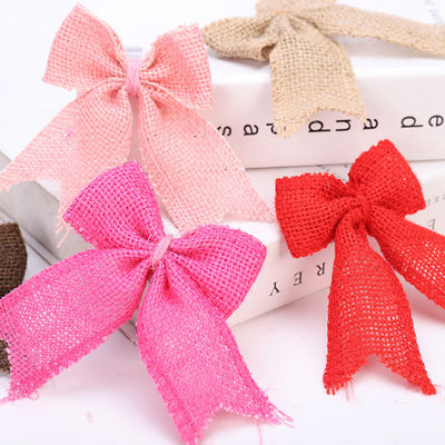 8cm*11cm Jute Ruban à la flèche Rose verte décorative en écharpe
