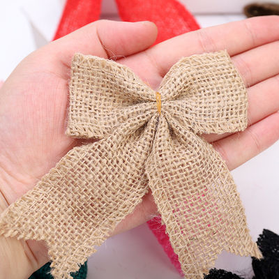 8cm*11cm Jute Ruban à la flèche Rose verte décorative en écharpe