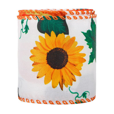 Jour de remerciement Ruban de paille imprimé 63 mm Ruban de coton personnalisé