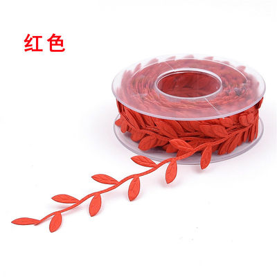 Ruban de feuille de polyester ruban de poly rouge à ultrasons pour la décoration de mariage