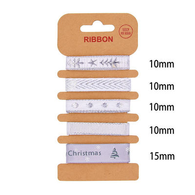 Ruban de polyester 2 mm 10 mm 15 mm enveloppement cadeau de Noël ruban