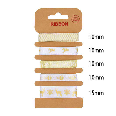 Ruban de polyester 2 mm 10 mm 15 mm enveloppement cadeau de Noël ruban