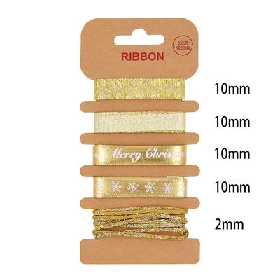 Ruban de polyester 2 mm 10 mm 15 mm enveloppement cadeau de Noël ruban
