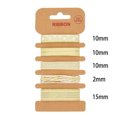 Ruban de polyester 2 mm 10 mm 15 mm enveloppement cadeau de Noël ruban