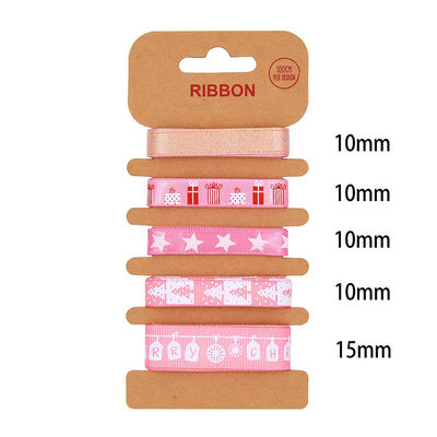Ruban de polyester 2 mm 10 mm 15 mm enveloppement cadeau de Noël ruban