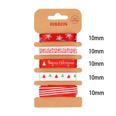 Ruban de polyester 2 mm 10 mm 15 mm enveloppement cadeau de Noël ruban
