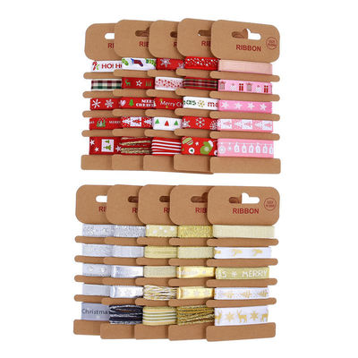 Ruban de polyester 2 mm 10 mm 15 mm enveloppement cadeau de Noël ruban