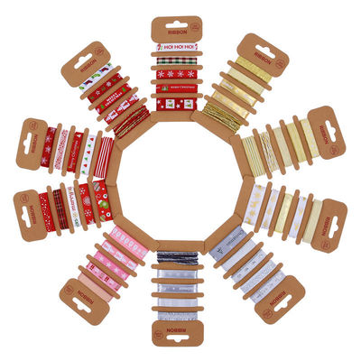 Ruban de polyester 2 mm 10 mm 15 mm enveloppement cadeau de Noël ruban