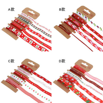Ruban de polyester 2 mm 10 mm 15 mm enveloppement cadeau de Noël ruban