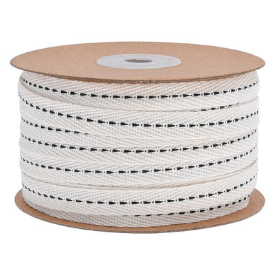 10mm*50y Ruban de coton cousu ISO9001 Ruban de coton sur mesure