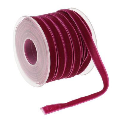 10mm*20Y ruban de velours élastique ruban de velours rose câblé ISO9001