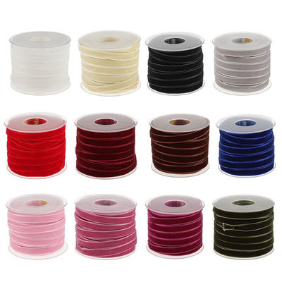 10mm*20Y ruban de velours élastique ruban de velours rose câblé ISO9001
