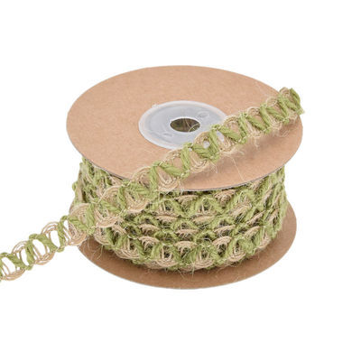Ruban de gazon vert foncé à feuilles 2 mm-15 mm*10y Ruban câblé de jute