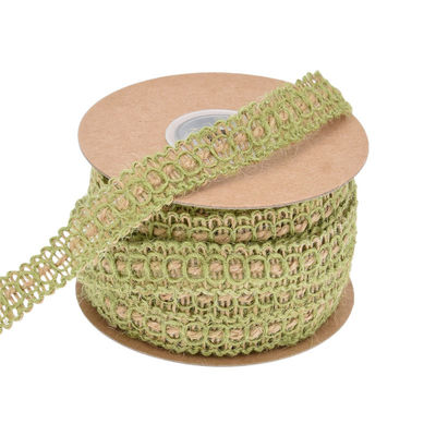 Ruban de gazon vert foncé à feuilles 2 mm-15 mm*10y Ruban câblé de jute
