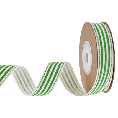 15mm*3y Ruban cadeau de Noël Ruban de coton blanc imprimé Pour les cadeaux