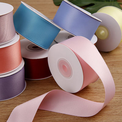 5 mm-50 mm Polyester coton simple ruban de tricotage ruban de coton personnalisé pour l'emballage cadeau
