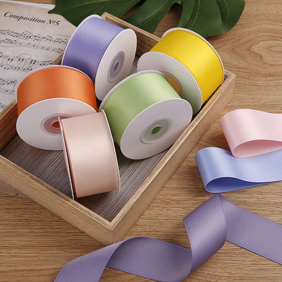 5 mm-50 mm Polyester coton simple ruban de tricotage ruban de coton personnalisé pour l'emballage cadeau