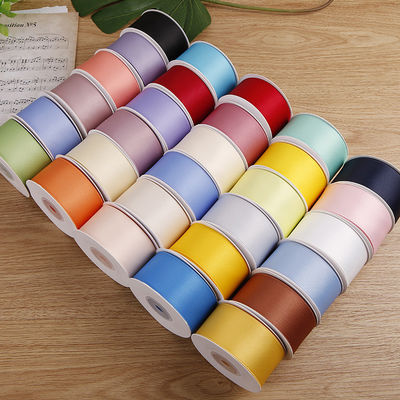 5 mm-50 mm Polyester coton simple ruban de tricotage ruban de coton personnalisé pour l'emballage cadeau