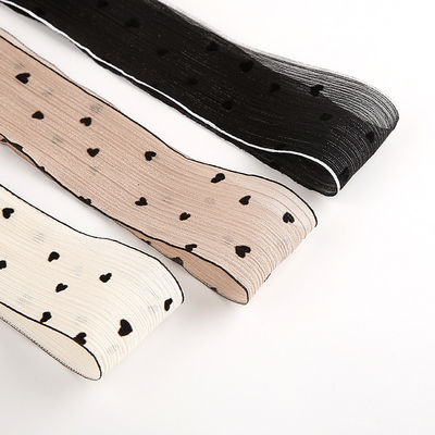 3 couleurs ruban rayé 40 mm cœur ruban polyester imprimé OEM Eco Friendly