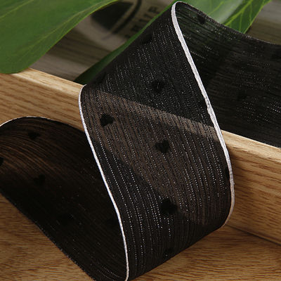 3 couleurs ruban rayé 40 mm cœur ruban polyester imprimé OEM Eco Friendly