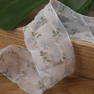 Ruban d'organes de 40 mm 50 mm avec ruban de polyester imprimé floral OEM Eco Friendly