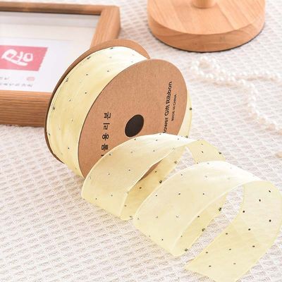 4cm*18m Ruban d'organes en polyester en diamant brillant de haute qualité Ruban cadeau